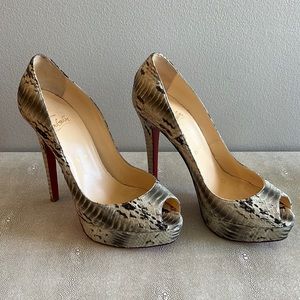 Authentic Christian Louboutin peep toe pumps